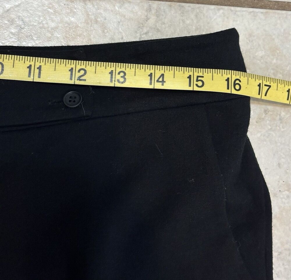 Eileen Fisher Size 10 Washable Stretch Crepe Straight Pants Italian Fabric - Picture 9 of 14